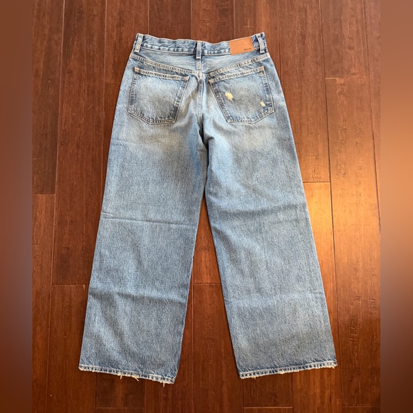 Madewell Low- Slung Baggy jeans Medium Blue Button-Fly Jeans - Picture 3 of 4